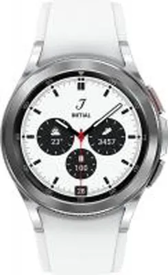 Produktbild von Samsung Galaxy Watch4 Classic LTE 46mm Silver Hybrid Leather Band