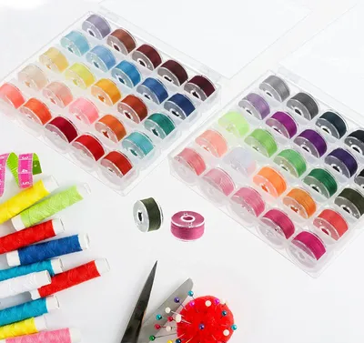 Produktbild von nähgarn set thread nähmaschinen zubehör overlockgarn nähzubehör stickgarn 50 Farben Spulen für Brother/Janome/W6/Babylock/Kenmore/Singer