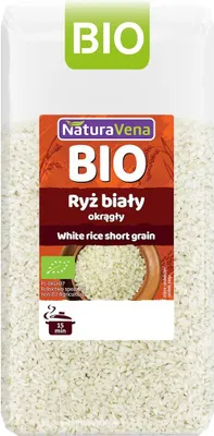 RYŻ BIAŁY OKRĄGŁY BIO 500 g - NATURAVENA