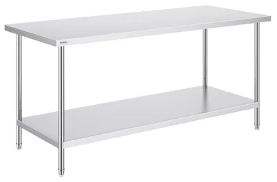 Produktbild von Stainless Steel Work Prep Table Commercial Worktable Food Prep 30x72x34in