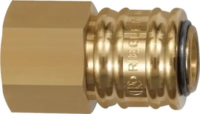Produktbild von Riegler Schnellverschlusskupplung NW 7,2, Messing blank, G 1/2 IG