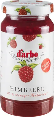 Immagine prodotto di Confettura di lamponi Darbo con edulcoranti Calorie 220g