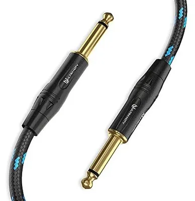 Zdjęcie produktu dla Kabel gitarowy jack 6 3MM 2M metalowy dla muzyka profesjonalny