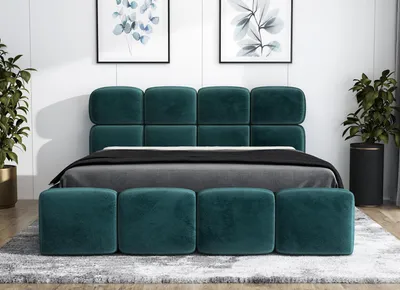 Produktbild von Polsterbett MONAKO 120 x 200 plus Matratze und Bettkasten. Möbel vom Hersteller- Handarbeit! Bett Komplett-Set mit Matratze,Bettkasten, Lattenrost & Kopfteil. Modern und robust. Elegantes Bett mit massives Kopfteil und kristallähnlichen Knöpfen.