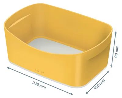 Zdjęcie produktu dla Leitz 52640019, Zasobnik na rzeczy, Żółty, Prostokątny, Plastik, Monochromatyczny, 246 mm