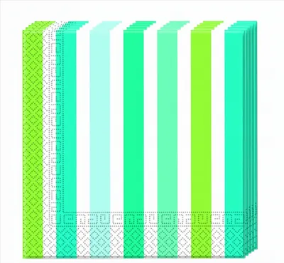 Produktbild von Marineblaue Streifen 3-lagige Papierservietten 33x33cm 20 Stück