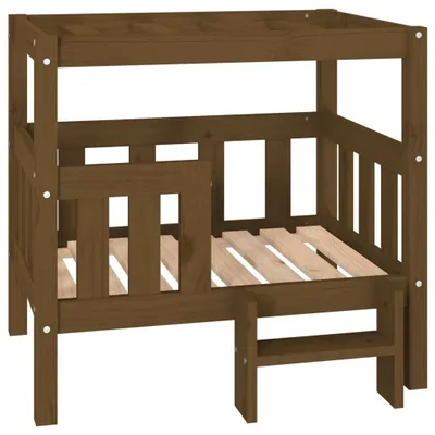 Image de vidaXL Lit pour chien brun miel 75,5x63,5x70 cm pin massif