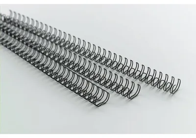 Produktbild von GBC WireBind Drahtbinderücken, schwarz, 95mm (100), Schwarz, 3 Blätter, Metall, A4, 9,5 mm, 320 mm