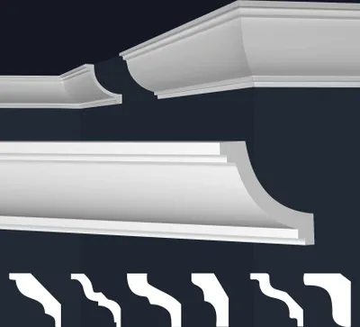 Produktbild von MARBET DESIGN Stuckleisten XPS Styropor weiß - Deckenleisten Deckenstuck Leisten E-Leisten - (2 Meter / 1 Leiste E-26)