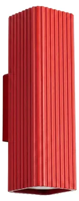 Image de Applique RAYO 20 rouge 2xGU10 10W aluminium 20x8x6cm Sollux Lighting