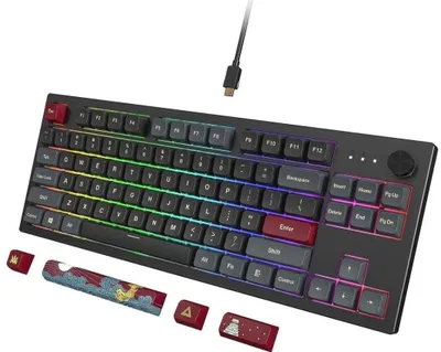 Obrázok produktu pre MONTECH MKey TKL Darkness Gaming Tastatur - Gateron Yellow US - Tastatur - QWERTY