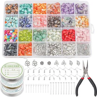 Produktbild von Famanu Schmuckset – DIY Schmuck – für Erwachsene und Kinder – Mädchen und Frauen – DIY Schmuckherstellung