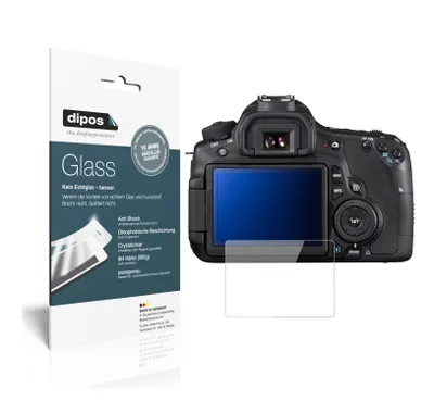 Produktbild von 2x Schutzfolie für Canon EOS 60D - Anti-Shock 9H Folie dipos Glass Kunststoffglas
