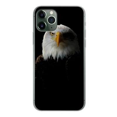 Produktbild von MuchoWow® Handyhülle Schutzhülle Hülle für iPhone 11 Pro Adler - Vogel - Schwarz Silikon Softcase Handy Hülle - Handy