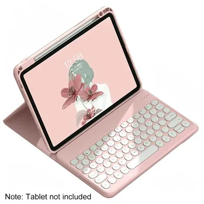 Produktbild von Magnetisch drehbare, abnehmbare Tablethuelle, mehrere Winkel und mehrere Szenen, starke magnetische Adsorption, abnehmbare Tastatur, schmutzabweisend und langlebig, lange Akkulaufzeit, hohe Kompatibilitaet, fuer iPad 10,2 Zoll