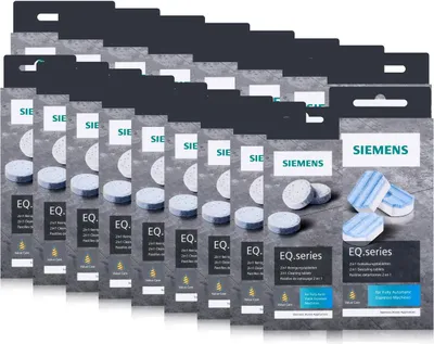 Produktbild von 9x Siemens EQ.series Pflegeset Entkalker TZ80002A & Reinigungstabletten TZ80001A