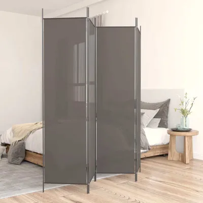 Produktbild von vidaXL 4-tlg. Paravent Anthrazit 200x220 cm Stoff