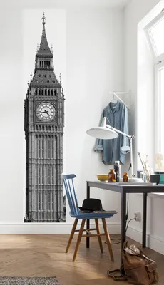 Produktbild von Komar Vlies Fototapete "Big Ben", grau, 50 x 250 cm; V1-773