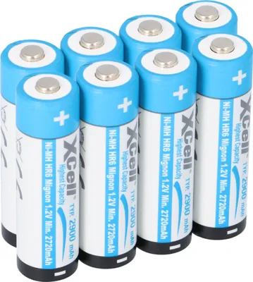 Obrázok produktu pre 8x dobíjacia batéria XCell Mignon AA Ni-MH 1,2 V 2900 mAh