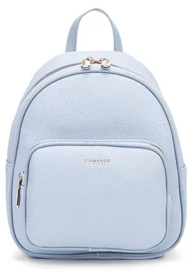 Imagen del producto de Mochila Mujer Piel Vegana con Cremallera y Bolsillos Organizados Diana & Co Black B UNICA 17.5x26x9.5 cm 715-2PT-BLACK