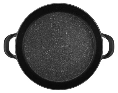 Image de Ferveo Poêle à paella Ø32 cm en aluminium noir antiadhésive marbre