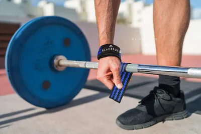 Productafbeelding van Famanu gewichtheftharnas voor deadlifts - krachtraining en fitnessondersteuning - 1 paar (blauw)