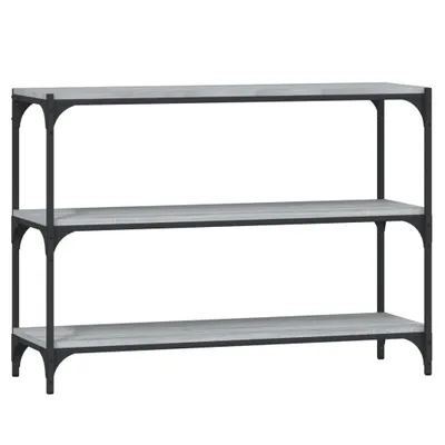 Produktbild von vidaXL Bücherregal Grau Sonoma 100x33x70,5 cm Holzwerkstoff und Stahl
