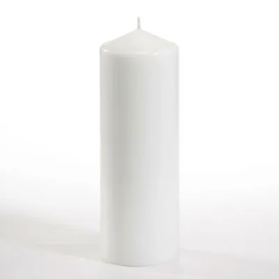 Produktbild von Papstar Stumpenkerzen Ø 70 mm 200 mm weiß, 6 x 1 Stück