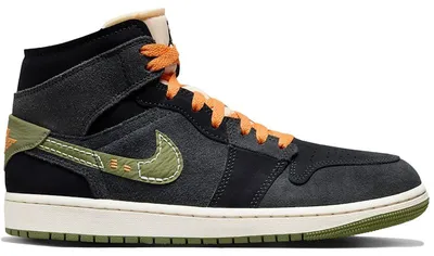 Image de Air Jordan 1 Mid SE Craft Anthracite Light Olive - EU : 46