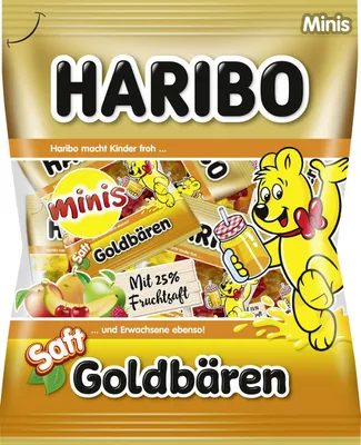 Produktbild von Haribo Saft Goldbären Minis extraweich mit 25% Fruchtsaft 220g