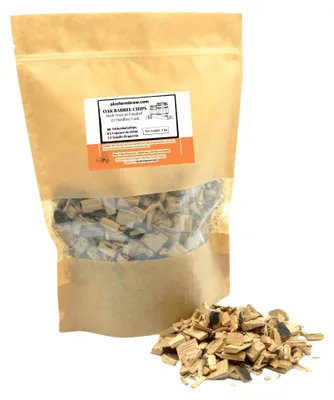 Produktbild von Eichenholzchips - Bourbon 1kg, Eichenholz Chips Holzspäne Eichenholzspäne