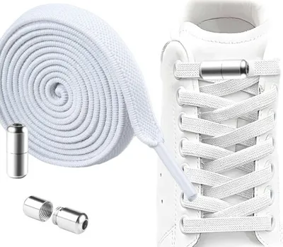 Produktbild von Elastische Schnürsenkel ohne Bindung 2pcs weiß sdb01b