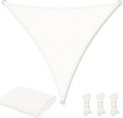 Produktbild von WOLTU Sonnensegel, aus 200 g/m² Polyester, 95% UV Schutz, Creme, 5x5x5 m