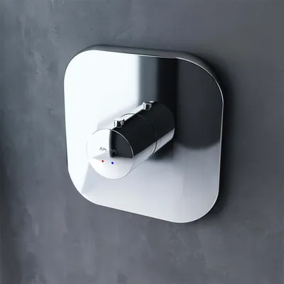 Produktbild von AM.PM Unterputz-thermostat, Wandthermostat, UP-Brausearmatur mit Thermo, Duscharmatur Thermostat, 38℃ , Thermostat Mischbatterie Dusche mit Verbrühschutz Wandmontage, Chrom
