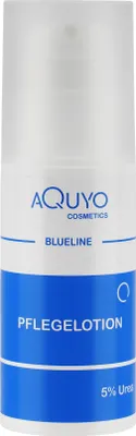 Produktbild von Blueline 5% Urea Creme Lotion, Körperlotion für trockene Haut, Feuchtigkeitslotion bei empfindlicher Haut, Neurodermitis, Juckreiz oder Psoriasis, feuchtigkeitsspendende Bodylotion zur Hautpflege (100ml Airless Spender)