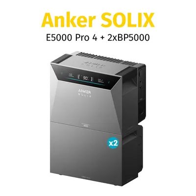 Produktbild von Anker SOLIX Solarbank 4 E5000 Pro mit 2× BP5000 Erweiterungsbatterien