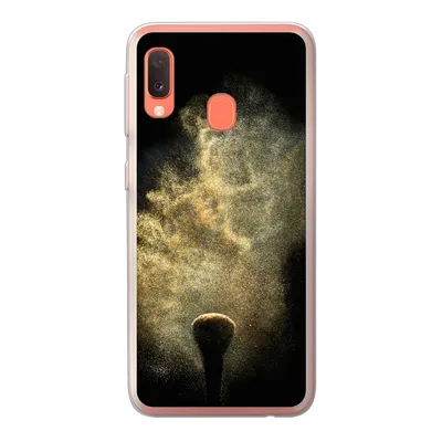 Produktbild von MuchoWow® Handyhülle Schutzhülle Hülle für Samsung Galaxy A20e Goldpulver auf schwarzem Hintergrund Silikon Softcase Handy Hülle - Abdeckung