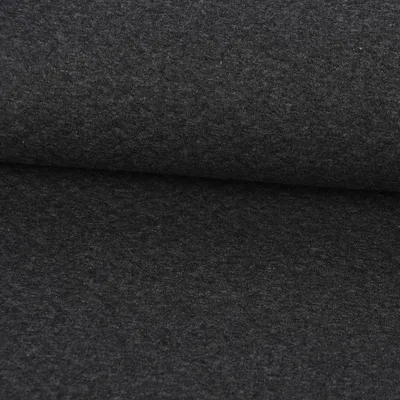 Produktbild von Sweatstoff Meterware Steppstoff Steppsweat uni anthrazit meliert 1,5m