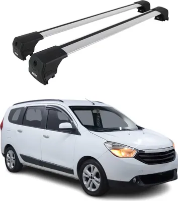 Image de Barres De Toit Transversales pour Dacia Lodgy 2012-2023 Aluminium Gris ABE