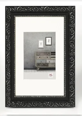 Produktbild von Walther Design CR030B, Einzelbilderrahmen, Holz, Schwarz, Silber, 13 x 18 cm, Rechteckig, Barock