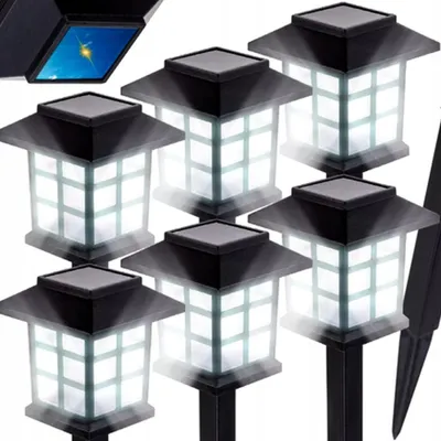 Produktbild von 6er Set Solar Gartenleuchten LED mit Erdspieß IP65 Dämmerungssensor Außen Gartenlampen