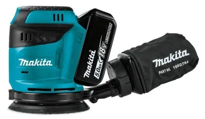 MAKITA Akkuexzenterschleifer DBO180RTJ 18V 125mm 2,8mm 2x5,0Ah