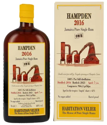 Produktbild von Hampden Estate 7 Jahre - 2016/2023 - OWH - Habitation Velier - 100% Pot Still - Jamaica Pure Single Rum