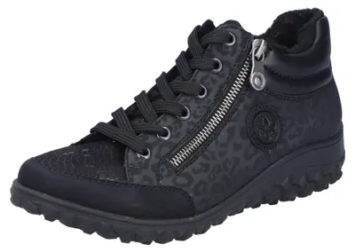 Imagen del producto de Botas Rieker de cordones, con tiradores y hebillas, de color negro, talla 41