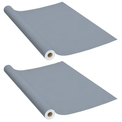 Produktbild von vidaXL Möbelfolien Selbstklebend 2 Stk. Grau 500x90 cm PVC