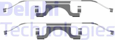 Produktbild von DELPHI LX0503 Zubehörsatz Scheibenbremsbelag Vorne für BMW 5 Limousine (E39) 5 Touring (E39)