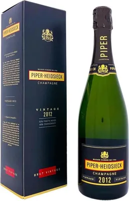 Produktbild von Piper-Heidsieck Brut Vintage 2008, 0,75 l, Brut, White sparkling wine, Chardonnay, Pinot Noir, Frankreich, 12%