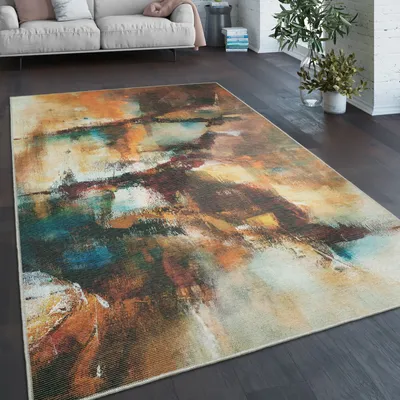 Produktbild von Teppich Wohnzimmer Schlafzimmer Flachgewebe Modern Abstrakt Vintage Waschbar Grösse 120x160 cm