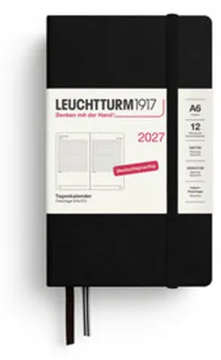 Produktbild von Tageskalender Pocket A6 schwarz 2027