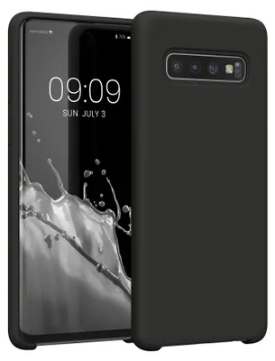 Produktbild von kwmobile Handyhülle für Samsung Galaxy S10 Hülle - Case Silikon - Kabelloses Laden - Schutzhülle Cover in Dunkelgrau